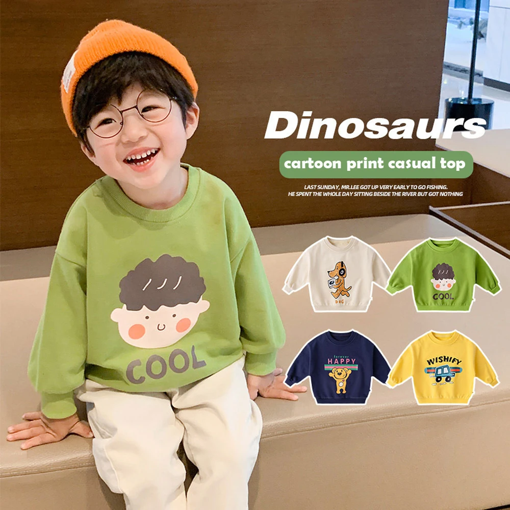 

Baby Boys Girls Long Sleeve T- Shirt Kids Fashion Tops Spring Autumn Coat Outfit Sweat Shirts