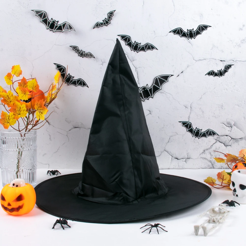 3/5 stücke Halloween Schwarz Hexe Hut Hof im freien garten Hängen Hexe Hut Halloween Party Cosplay Kostüm Requisiten Dekor Zauberer kappe – Detail 2