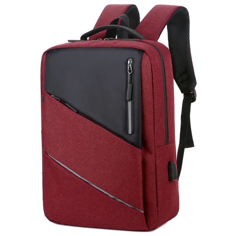 Fashion contrast color backpack men's and women's Travel Backpack large capacity student 15.6 inch Laptop Bag