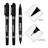 3/5Pcs Set Dual Tip Permanent Art Marker Fineliner Pen 0.5mm 1mm Fine Line Comics Painting Drawing Signature Writing Stationery 2