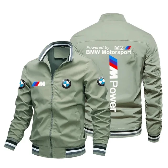 2024 BMW Men's Motorcycle Jacket BMW Men's and Women's Cycling Casual Jacket Sports Zipper Bicycle Jacket BMW Men's Clothing