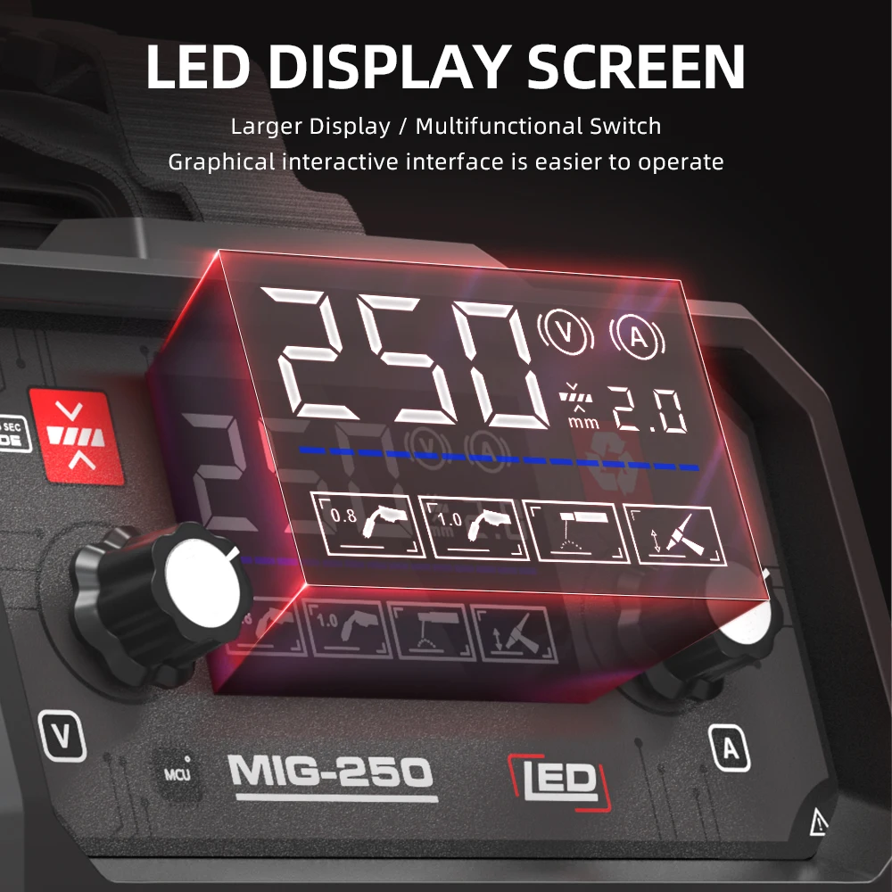 ANDELI 110/220V Semi-automatic Welding Machine IGBT Inverter Synergy Gasless Welder MIG LIFT TIG MMA 3 in 1 Metal Welding