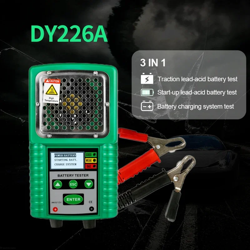 Dy226/266a 3 in 1 intelligenter Anti-Burn-Kfz-Batterie detektor 6V 12V 4-stellige Anzeige Auto Power Load Batterie Test Tool – Detail 1