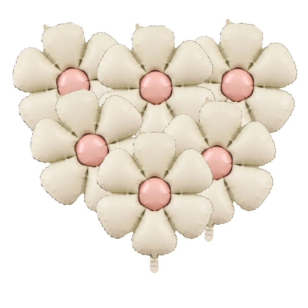 6pcs 50.5x40cm Matt Pink Candy Daisy Balloon Aluminum Foil Balloon Girl Baby Shower Birthday Party Wedding Decoration