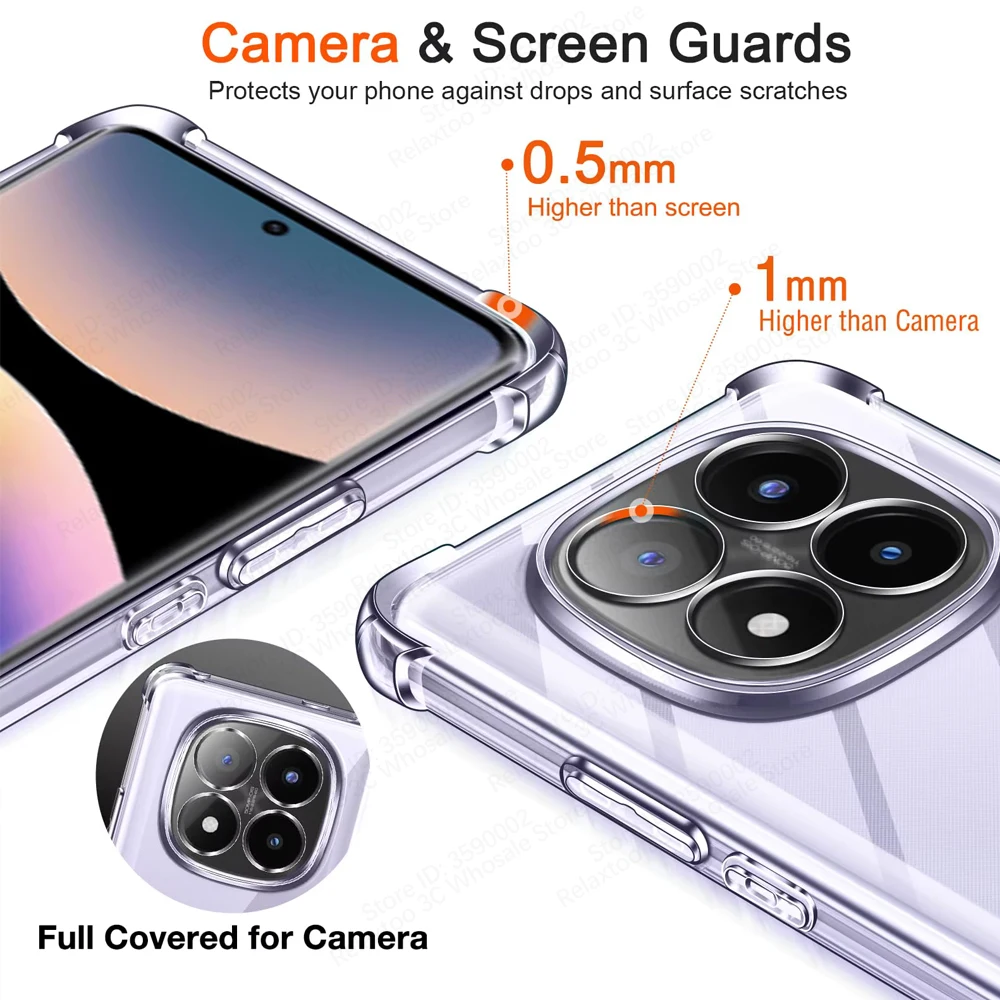 Ultra-Thin Clear Shockproof Silicone Case - Soft Protective Shell