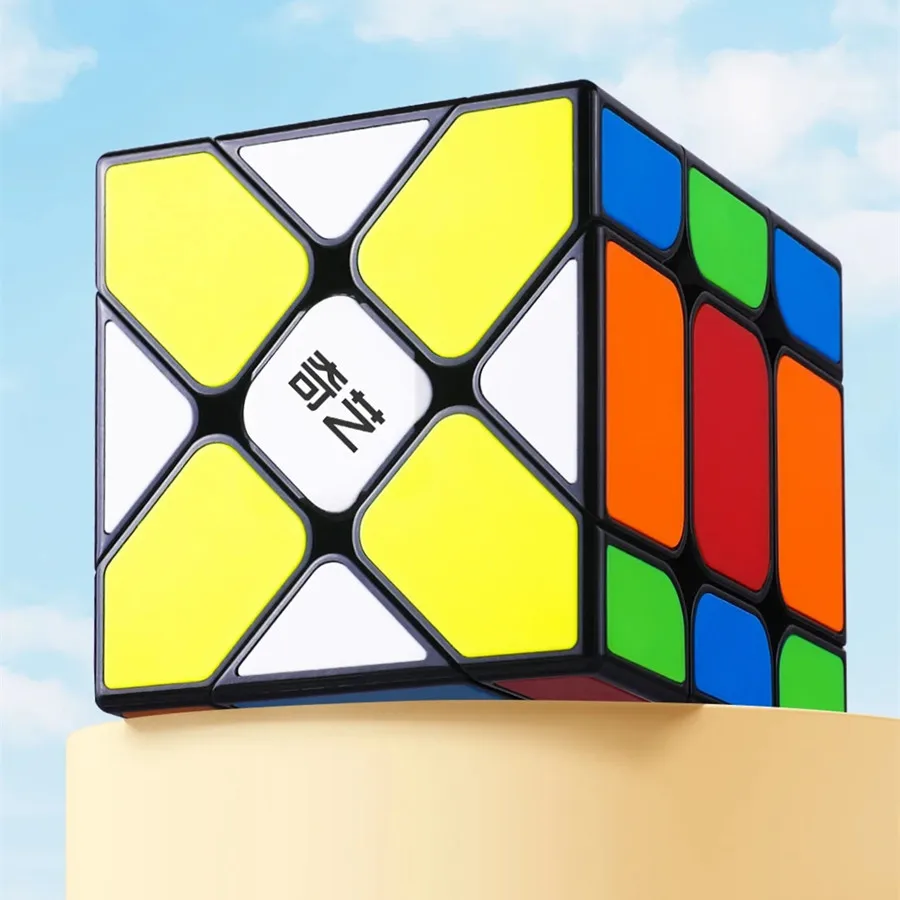Qiyi 임베디드 타일 디자인 피셔 S/풍차 S/축 S 매직 큐브 퍼즐 속도 매직 큐브 교육 학습 Cubo Magico Toys