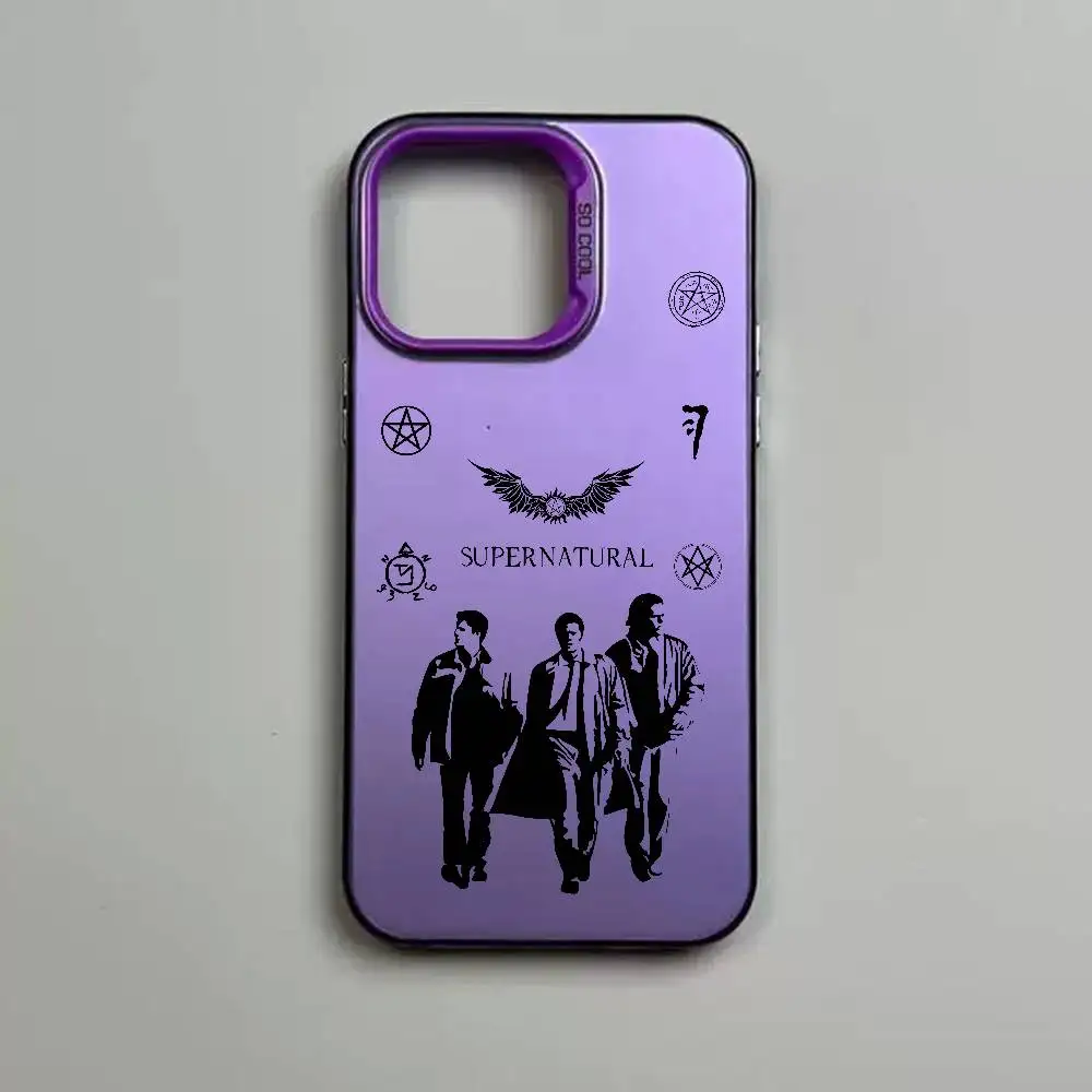 TV-Serie S-Supernatural Handyhülle in Silber für iPhone 17 16 16e 15 14 13 12 11 Pro Max Plus – Detail 11