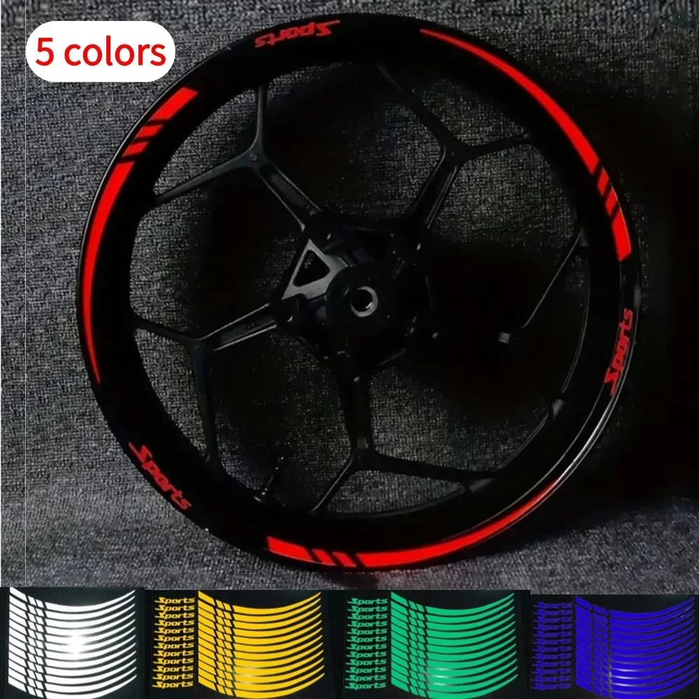 12PC/set Motorcycle Wheel Decals Stickers 18-21 Inch Wheels Reflective Sticker