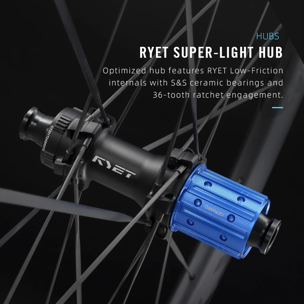 RYET カーボンロードホイールセット超軽量 1200 グラムエアロバイク