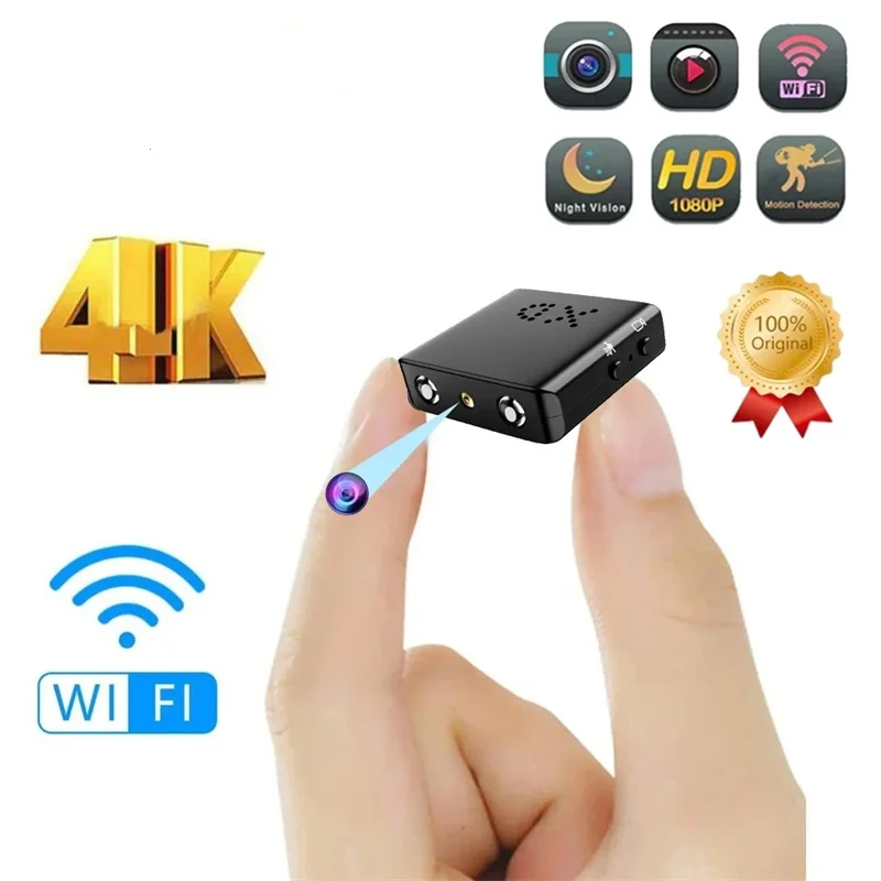 2024 XD 프로 미니 풀 HD 4K 와이파이, 5G 나이트 비전, 원격 보안 모니터링, 가정 보호 비디오 녹음기