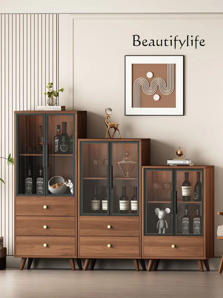 

Sideboard Cabinet Modern Minimalist Display Wine Cabinet Glass Door Tea Cabinet Kitchen Locker Storage