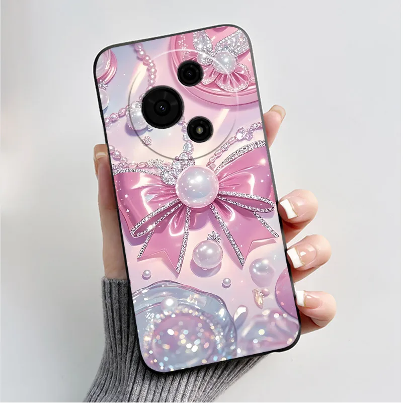 Luxury Fashion Butterfly Flowers Black Soft Silicone Phone Case Protective Cover