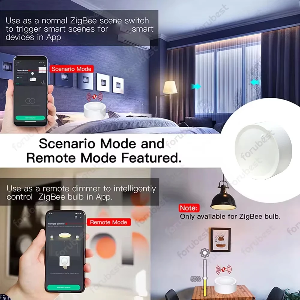Zigbee 3.0 Smart Switch Intelligent Linkage Wireless Scene Switch Remote Dimmer Controller For Smart Home Automation Scene