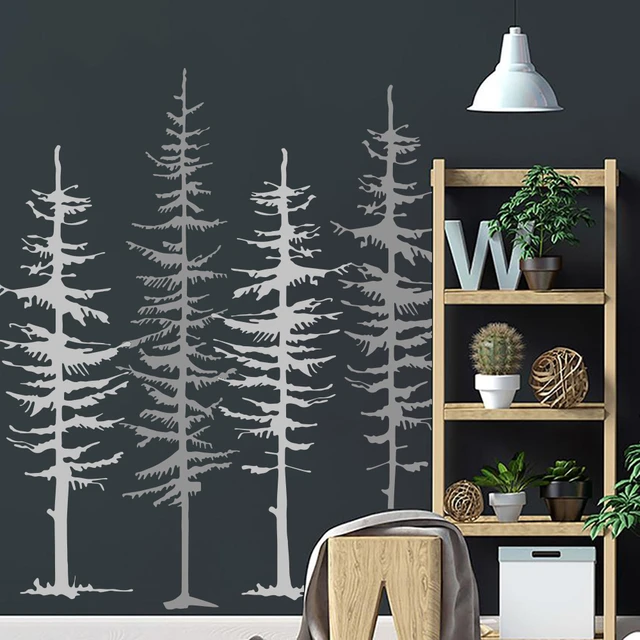 Tree Stickers Wall Nursery  Wall Stickers Big Forest Trees - High Quality  Nursery - Aliexpress