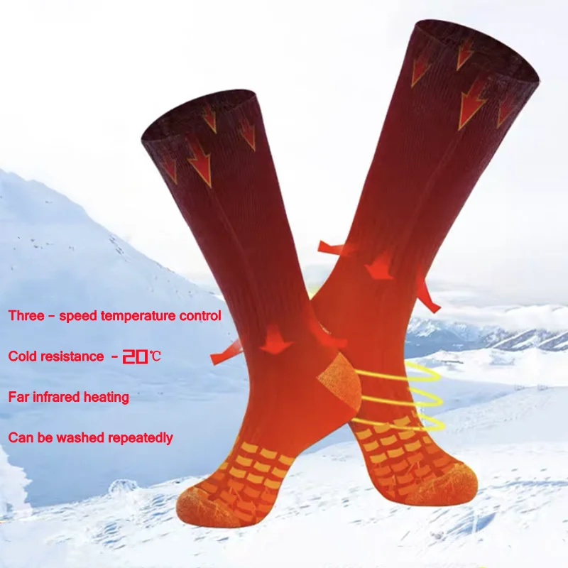 WinterElectricHeatedSocksRechargeableWarmMidCalfHeatingSocks