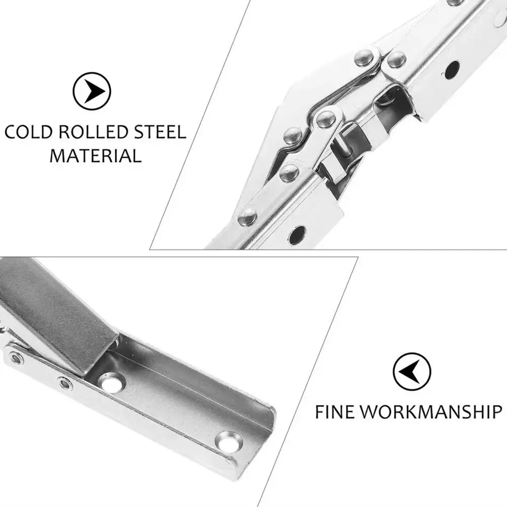 2Pcs Rust Resistance 90 Degree Hinge With Screws Steel Plate Cabinet Door Hinge Furniture Hardware Simple Installation