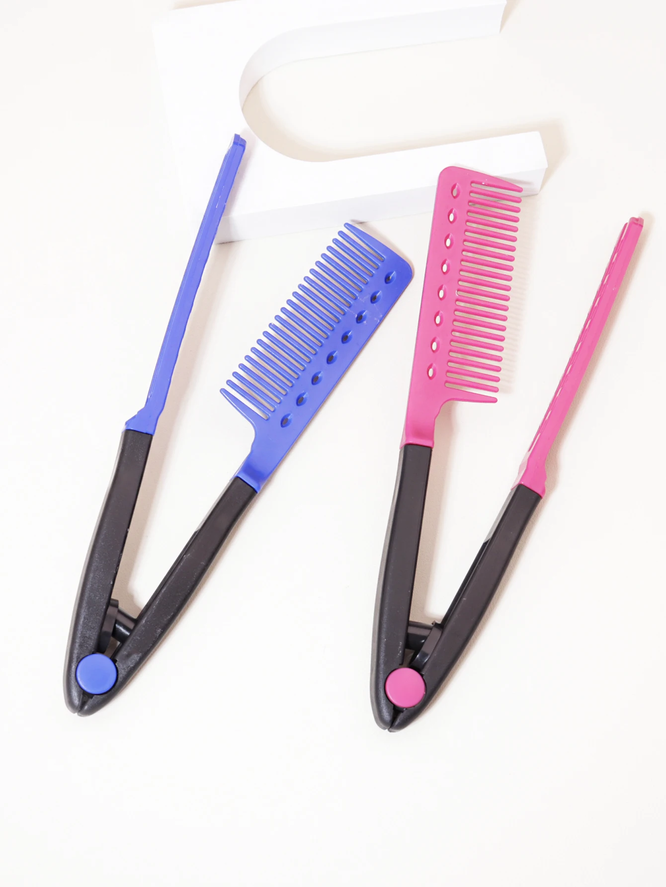 V shaped Folding Straight Comb Flat Comb Hair Clip Tool Barber Accessories Hair Special for real hair wigs 1piece