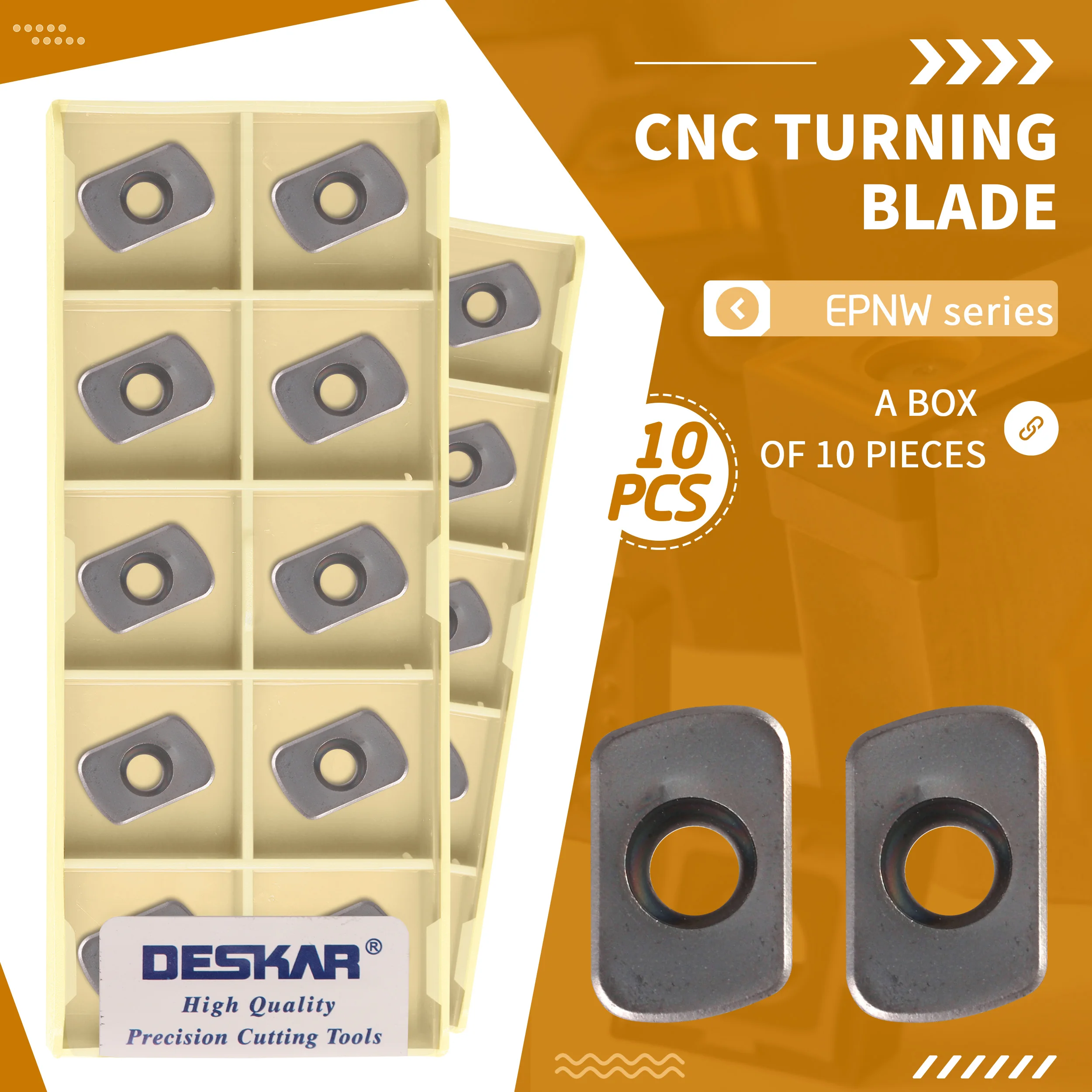 

10Pcs EPNW0603TN-8 LF6018 CNC Lathe Fast feed Milling Carbide inserts High Quality Wear-resistant Cutting Machining Tools Blade