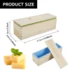 2Pcs Soap Molds 1.4L Soap Loaf Mold Rectangular Silicone Soap Making Molds Kit with Wood Box and Lid Non Stick Silicone Soap 2