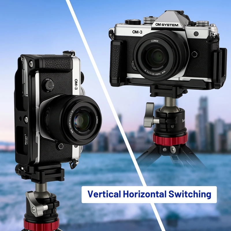 Haoge HG-OM3 カメラブラケットホルダーハンドグリップ OM SYSTEM OM-3