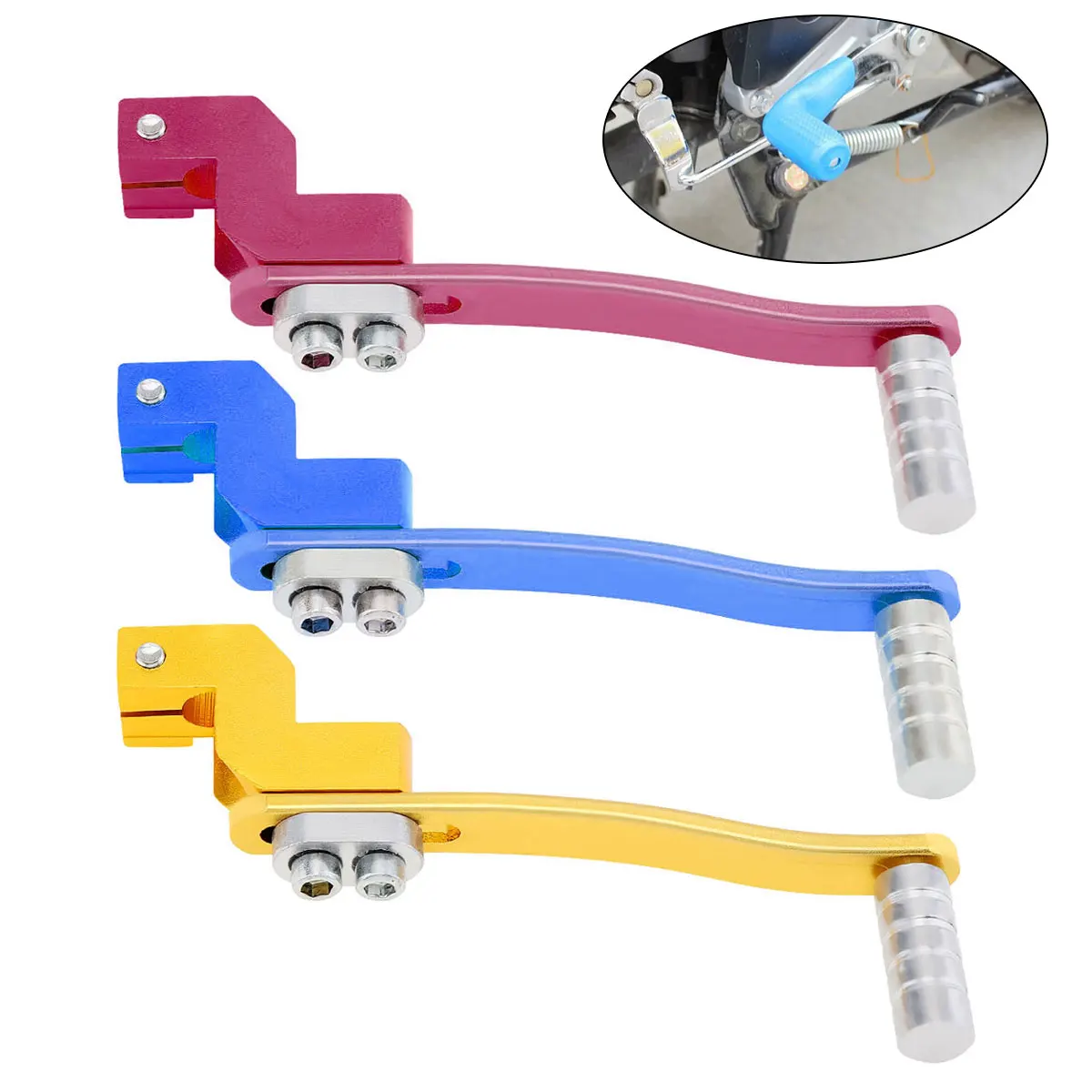 

Motorcycle Shift Pedal CNC Aluminum Folding Gear Shift Lever for ATVs Dirt Bike Moped Scooter Honda-Yamaha- Suzuk- Kawasaki-