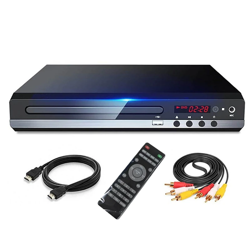 Lettore Dvd 1080P Hd Home Dvd Player Box Per Tv All Region Lettore Cd-Disk Dvd Gratuito Uscita Av Lettore Evd