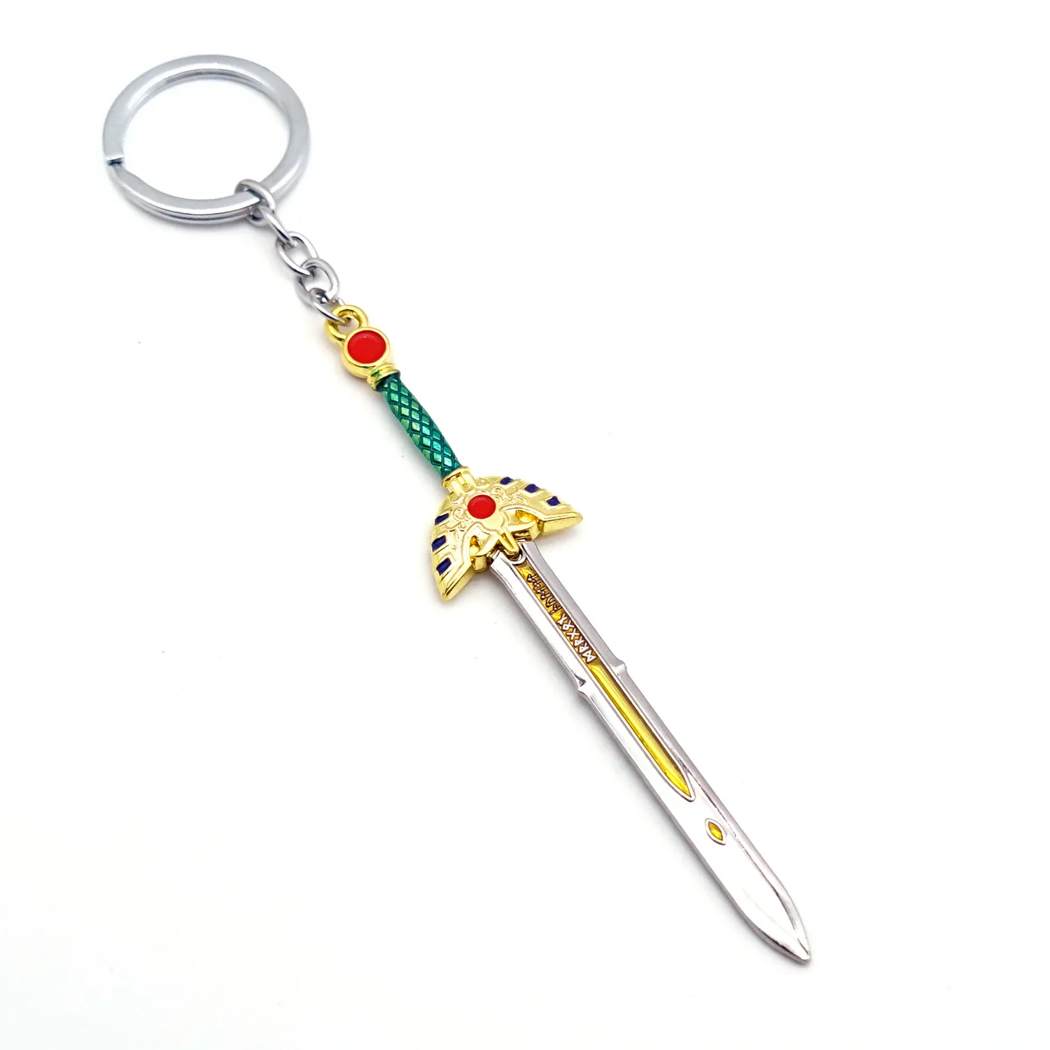 12cm Dragon Quest Sword & Shield Keychain - Game-Inspired Accessory