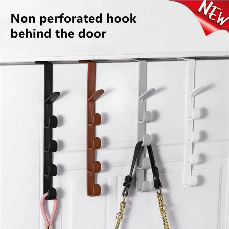 2pcs Door Hanger Hook Stainless Steel Double S-Shaped Storage Hook for Bathroom Kitchen Wall Door Organizer Wall Mounted Hooks