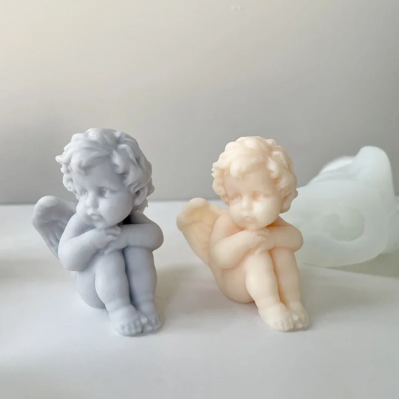 1pc Angel Shape Silicone Molds Aroma Plaster Candle Mold Candles Making  Supplies