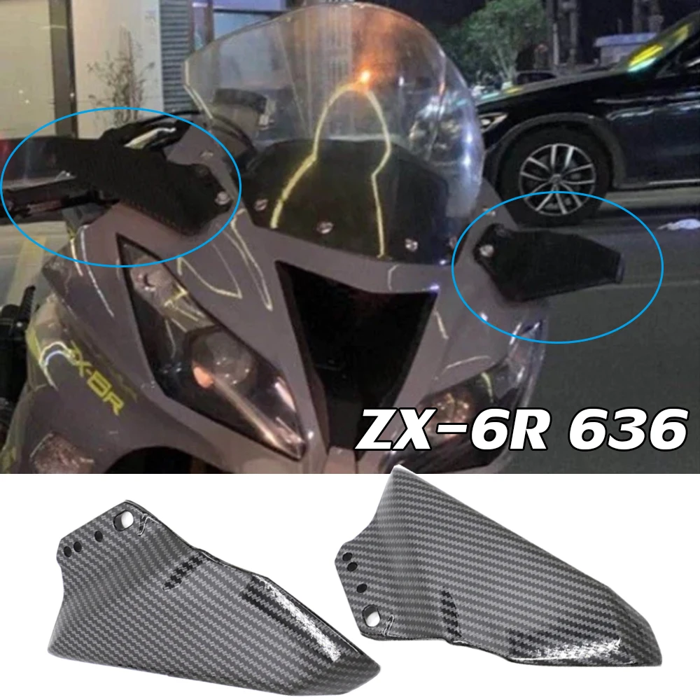 

Для Kawasaki ZX-6R Winglet Aerodynamic Wing Kit обтекатель спойлер ZX 6R 636 ZX636 2019 2020 2021 ZX6R аксессуары Moto Carbon