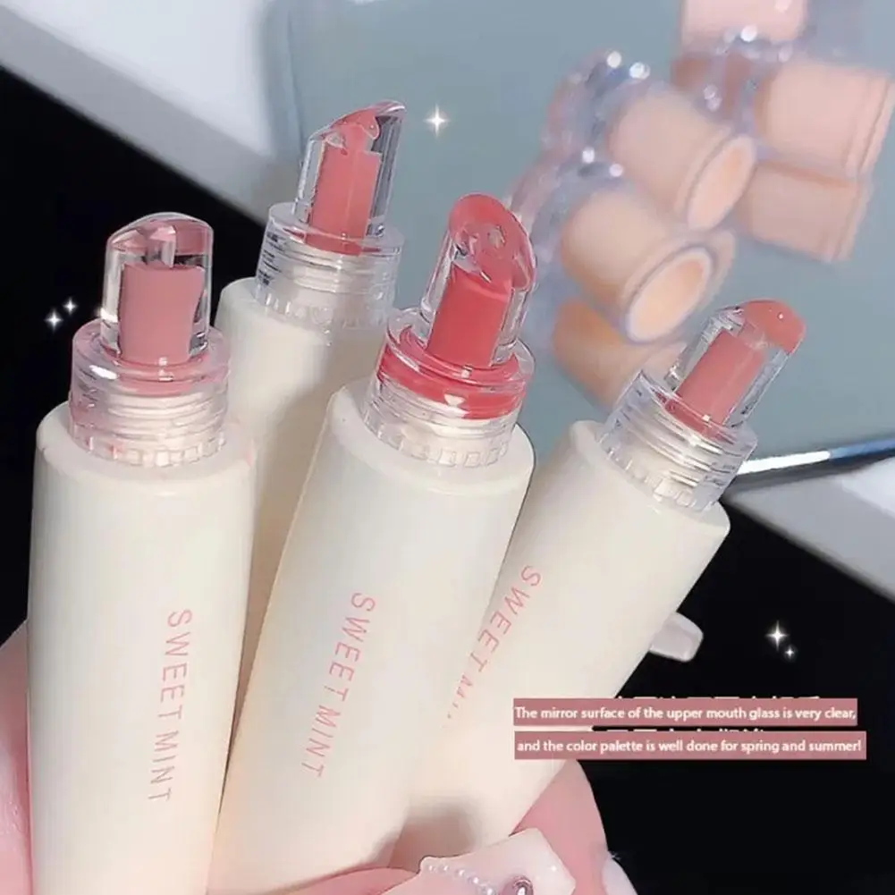 1PC Mirror Dyeing Lip Gloss Moisturizer Liquid Lipstick Waterproof Long Lasting Red Lip Tint Korean Makeup Cosmetic