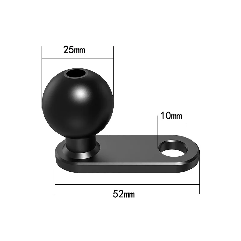 Universal 1-Inch Ball Head Motorcycle/Bicycle Handlebar Mount Adapter