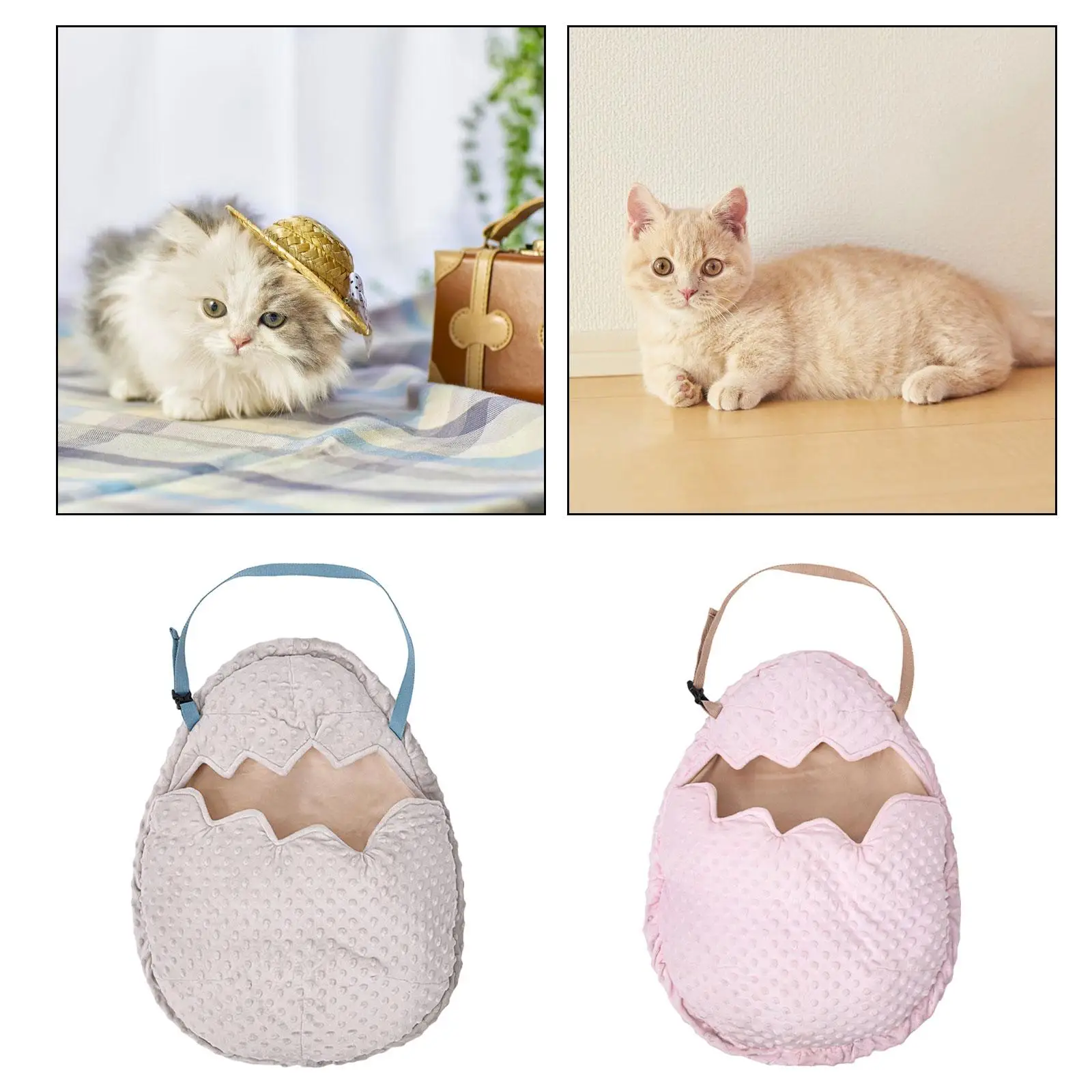 Cat Carrier Bag for Small Dogs and Cats Comfortable Soft with Adjustable Strap Pet Carrier for Daily Use Hiking Travel Walking