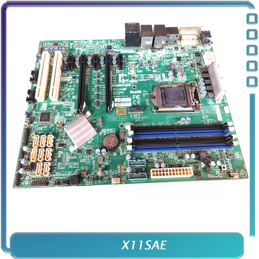 For Supermicro X11SAE One-way Server Motherboard C236 1151 Support E3-1200 V5 CPU Fully Tested Good Quality 2 For Supermicro X11SAE One way Server Motherboard C236 1151 Support E3 1200 V5 CPU Fully Tested