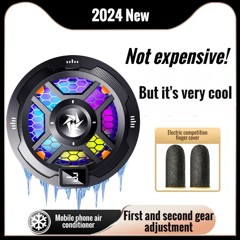 Phone Cooler Mobile Phone Magnetic/ Back-Clip 2 In 1 Semiconductor Radiator RGB Light IOS Android PUBG LOL Game Cooler
