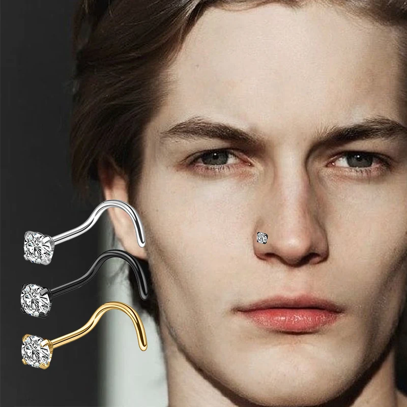 Piercing Per Naso L-Forma In Acciaio Chirurgico 18G - Sterile E Pronto All'Uso - Foto 10