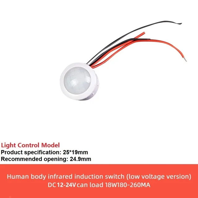 Détecteur De Mouvement PIR Infrarouge - 110V/220V - Interrupteur Automatique Pour Lumière - Neuf