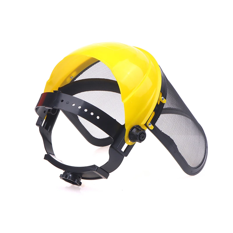 Garden Safety Helmet Garden Grass Trimmer Safety Helmet Hat with Full Face Mesh Protective Mask for Logging Brush Cutter Forestry Protection