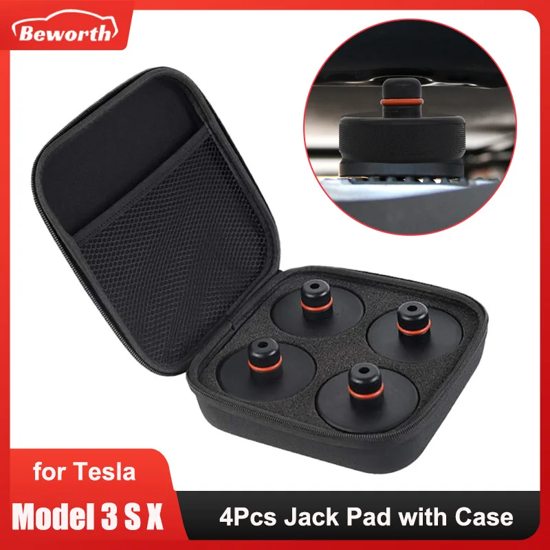 4pcs Chassis Specific Rubber Jack Pad Tool Accessory Fit for Model 3 Jack Pad 