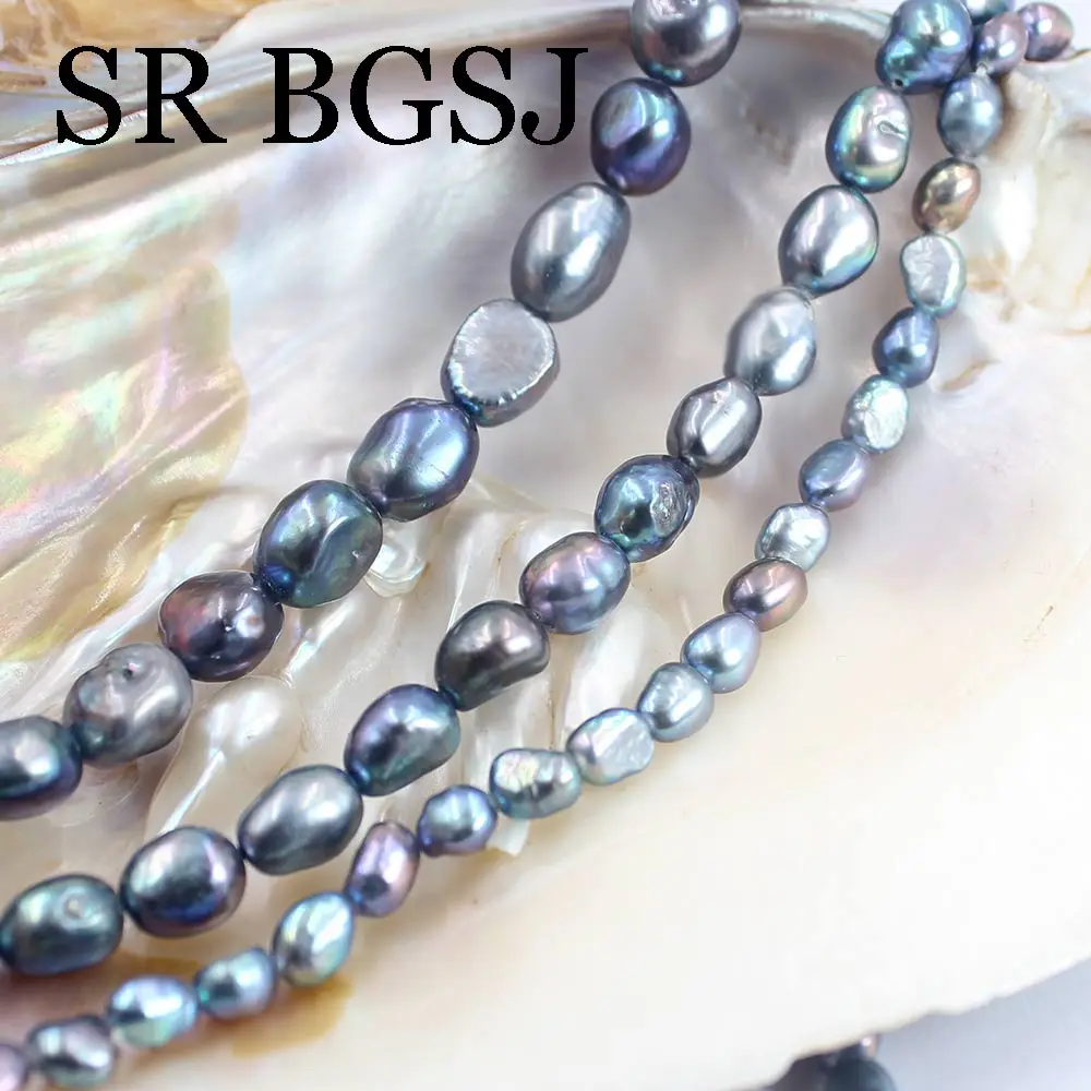3-4mm DIY Jewelry White Baroque Olivary Rice Natural Freshwater Small Pearl  Beads Strand 14inch
