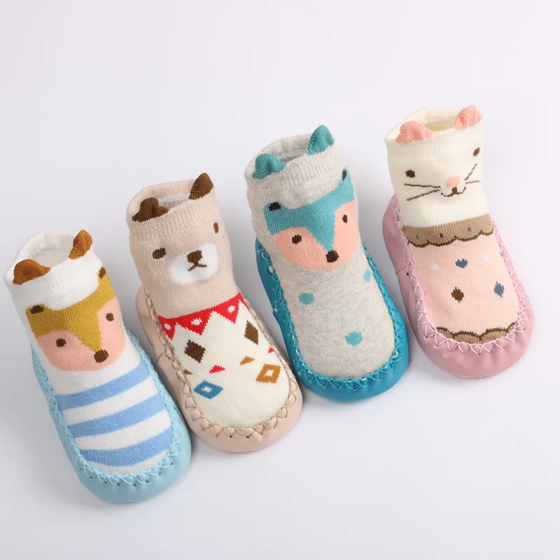 Children's Floor Socks Glue Non-slip Soft Soles Baby Boys and Girls Indoor Spring and Autumn Cartoon Cute Toddler Shoes 2