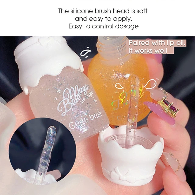 Butterfly shaped milk can lip balm moisturizes and moisturizes the mirror surface, with a shimmering and pouty lips 2