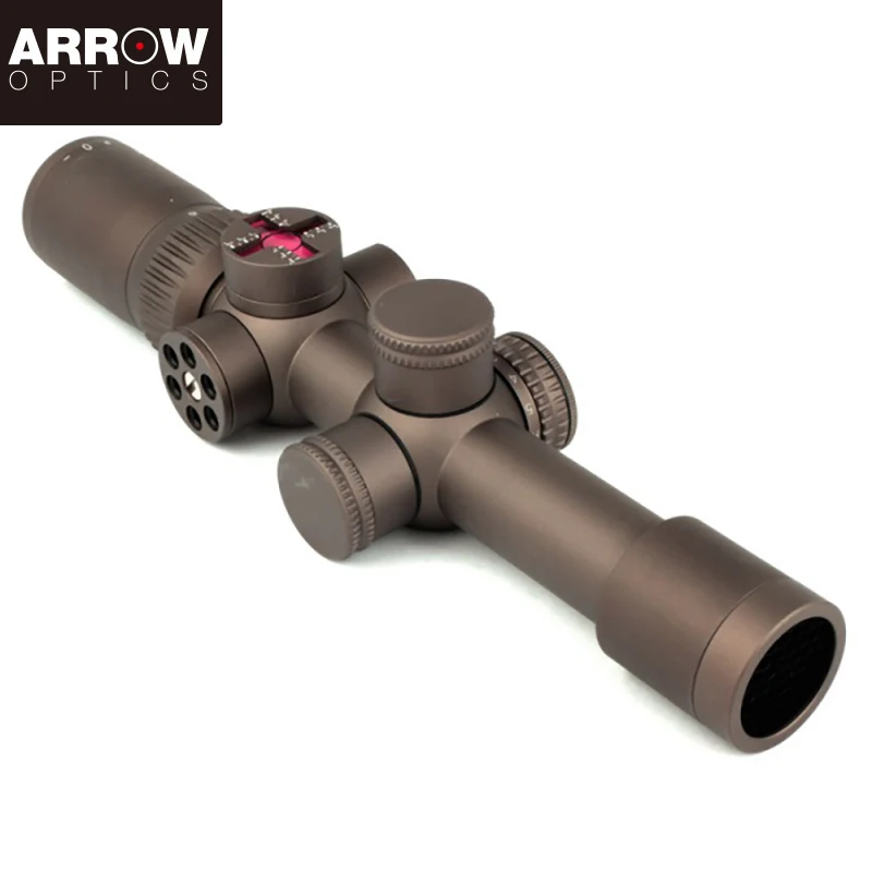 

1.2-6X24IRAI Scope 25cm Optical Instrument Red And Green Lights Desert Color Sighting Device Adjustable Brightness