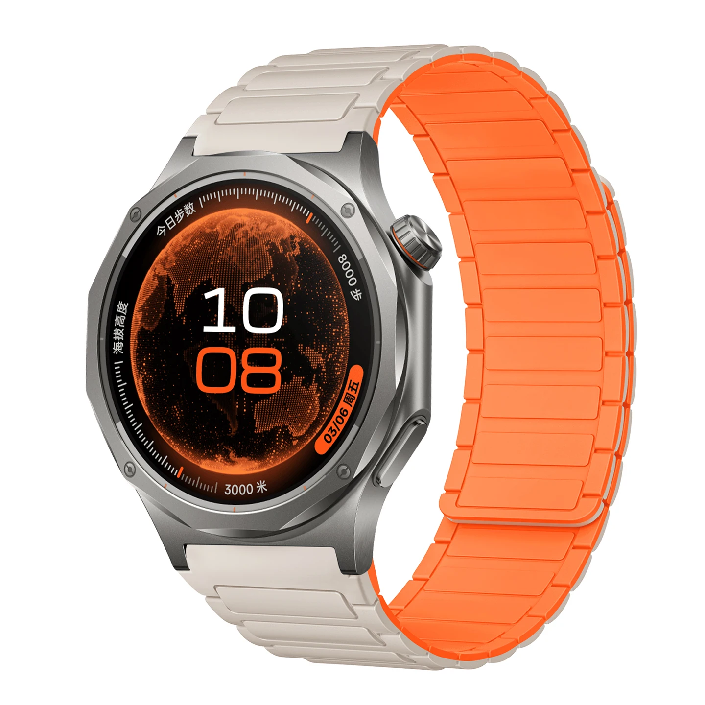 Magnetic Silicone Strap – 22mm Sport Band Bracelet