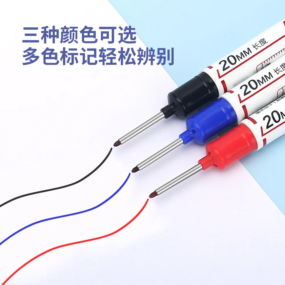 Long Nib Marker Construction Pen For Metal Oil Waterproof Thin Head Wood Craft Pen Extended 20mm Long Head Deep Hole long nib markers permanent marker pen permanent marker markers pen permanent markers paint marker pen art marker pen art markers marker pens paint pen 10 Pieces