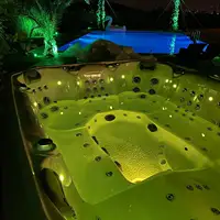Sunrans 8 People 84 Pcs Large Family Used Swim Spa Pool Jet Spa Whirlpool Massage Acrylic Spa Tub Luxury Hydro Hot Tub Outdoor 1