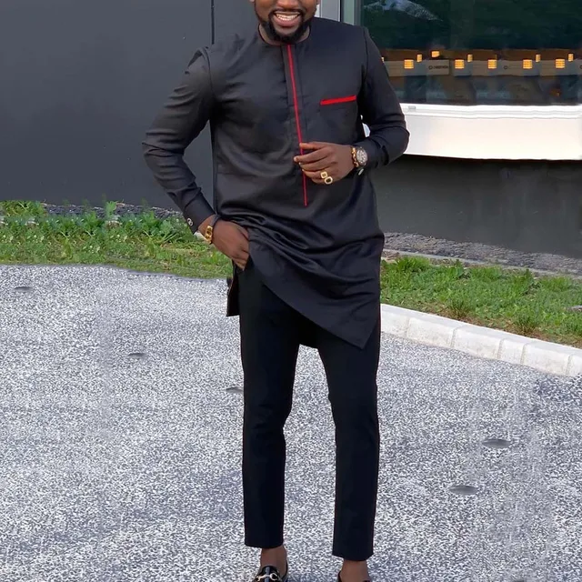 Dayo Dashiki Long Sleeve Shirt and Pant - Image 3