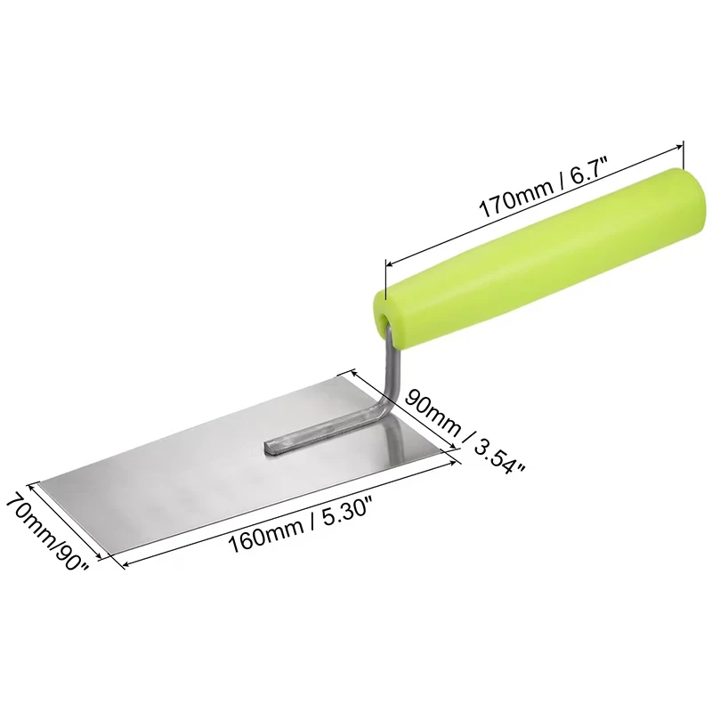 Enhanced Rubber Grip Carbon Steel Plaster Trowel for Construction and Repair Tasks