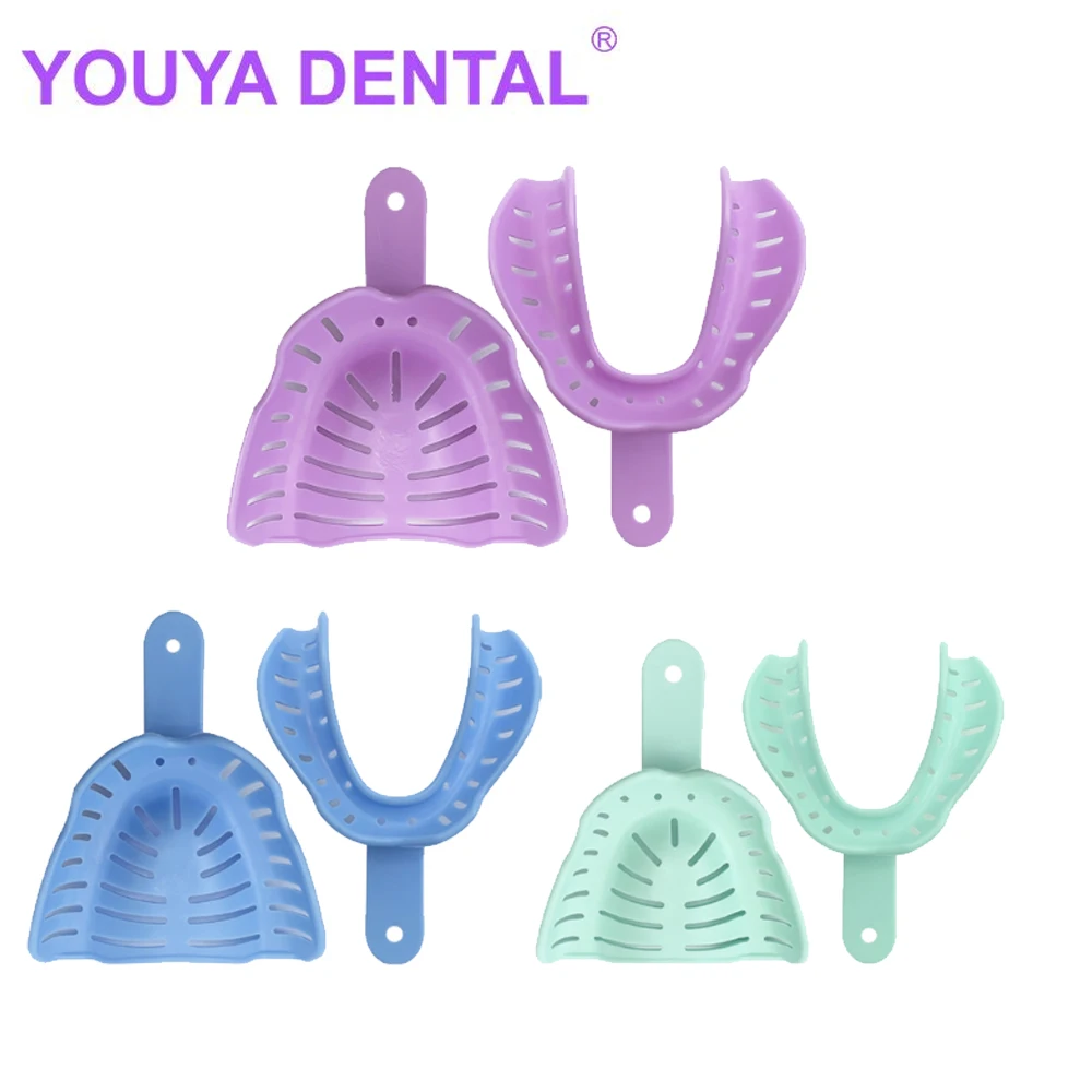 

6Pcs/set Colorful Dental Impression Trays Plastic Materials Teeth Holder Dental Central Supply For Oral Care Tools