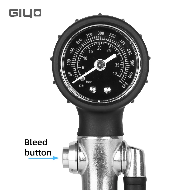 Pressure Gauge Giyo Air Supply Floor Pump GIYO 600psi High